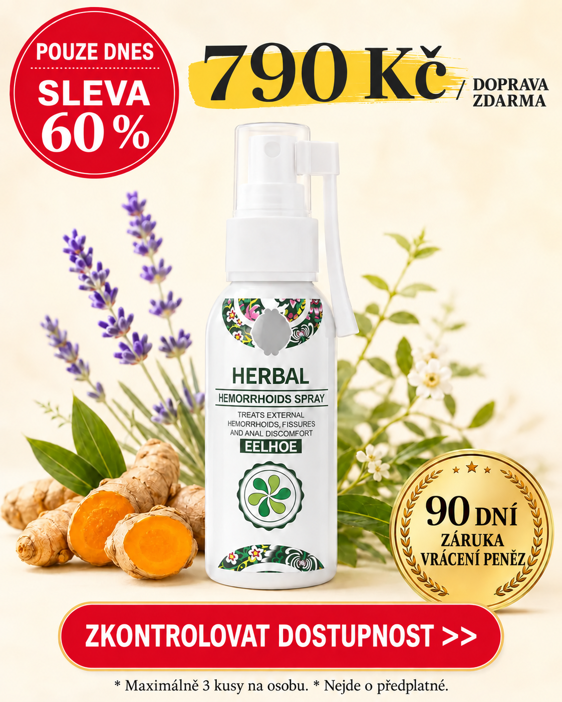 Sleva 60 %: 790 Kč, doprava zdarma, 90denní záruka